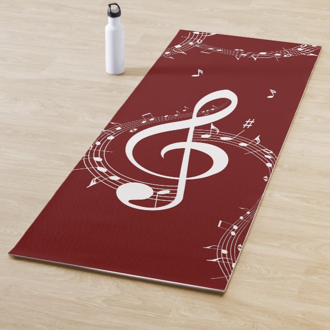 Esterilla De Yoga Climactic G Clef Music Red (In situ)