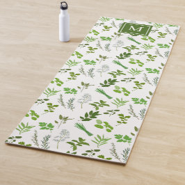 Esterilla De Yoga Cocinando hierbas de jardín culinarias monogramada