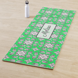 Esterilla De Yoga Colchón de Yoga Personalizado Mandala Verde Lima