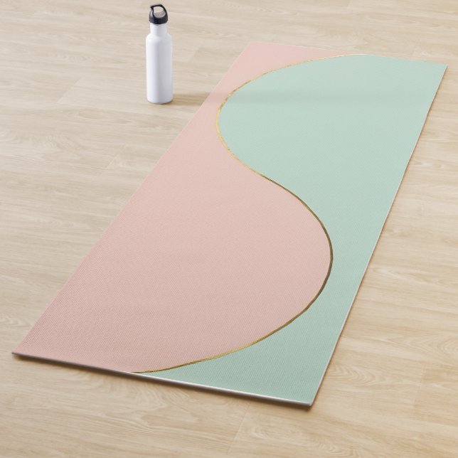 Esterilla De Yoga Colección Moderna Abstracta Rosa Beige Menta (In situ)