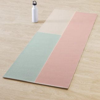Esterilla De Yoga Colección Popular de Blush Rosa Menta Abstracta