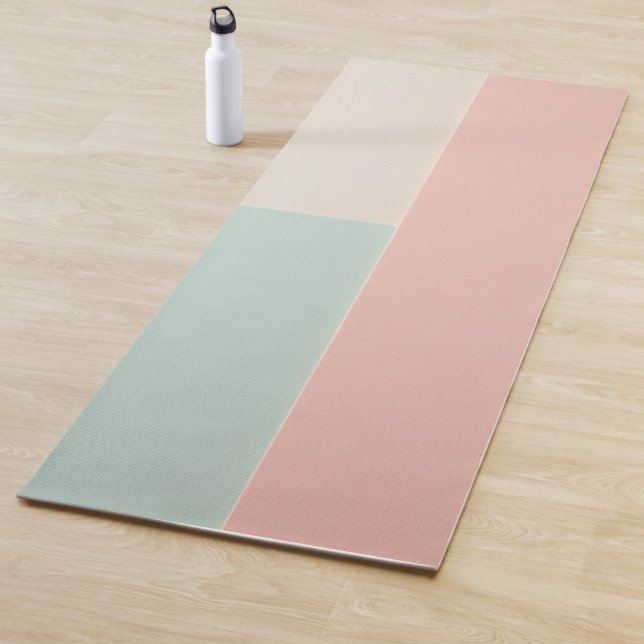 Esterilla De Yoga Colección Popular de Blush Rosa Menta Abstracta (In situ)