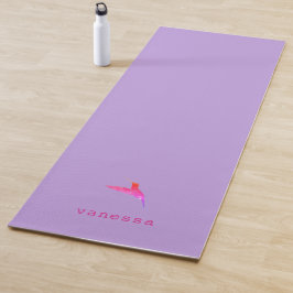 Esterilla De Yoga Colibrí morado claro Personalizado