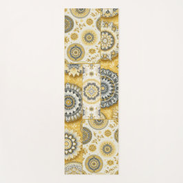 Esterilla De Yoga Collage de Mandala en amarillo
