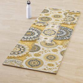 Esterilla De Yoga Collage de Mandala en amarillo