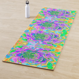 Esterilla De Yoga Colores arcoiris Fiesta Suculento Sedum Rosette