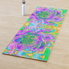 Esterilla De Yoga Colores arcoiris Fiesta Suculento Sedum Rosette