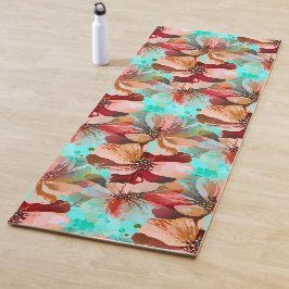 Esterilla De Yoga Colores de agua espléndidos a mano Floral Botánica