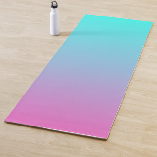 Esterilla De Yoga Colores de sirena gradiente rosa morado aqua oscur