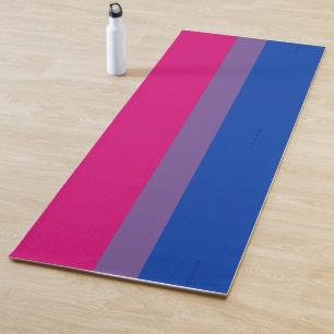 Esterilla De Yoga Colores magenta de la bandera del orgullo bisexual