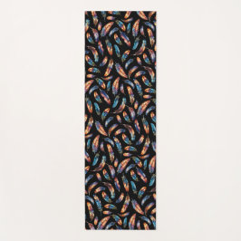 Esterilla De Yoga Colorful Falling Feather Art - Boho Graphic Print