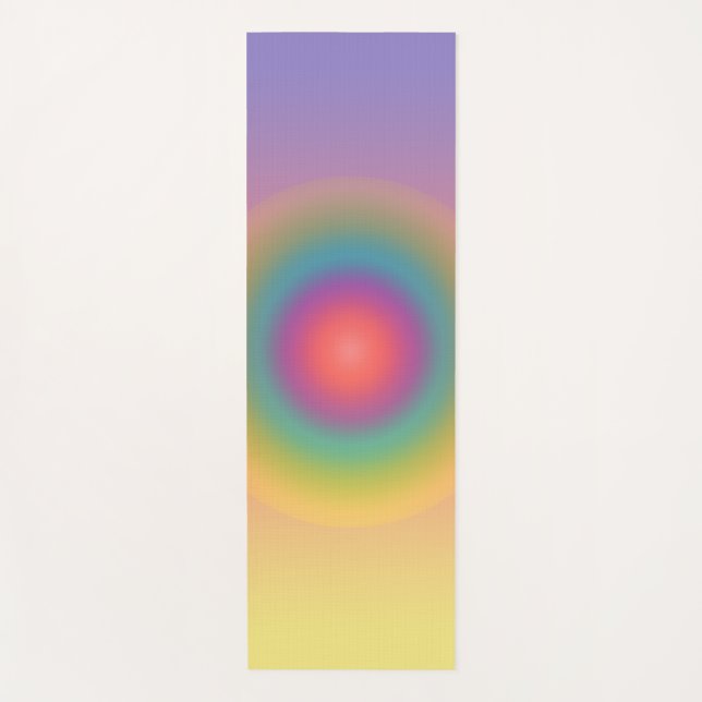 Esterilla De Yoga Colorido espacio de círculo concéntrico arcoiris (Anverso)
