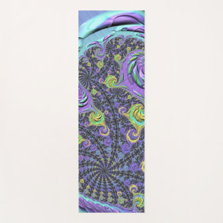 Esterilla De Yoga Colorido Groovy Boho Hippie Funky Resumen fractal