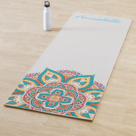 Esterilla De Yoga Colorido nombre mandala vibrante arte energético