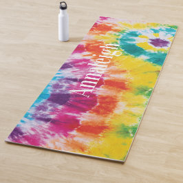 Esterilla De Yoga Colorido nombre personalizado de tinte de arcoiris