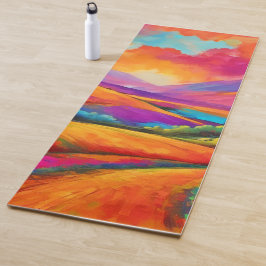 Esterilla De Yoga Colorido paisaje montañoso de Sunset