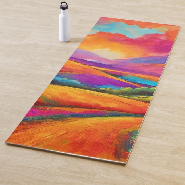 Esterilla De Yoga Colorido paisaje montañoso de Sunset (In situ)