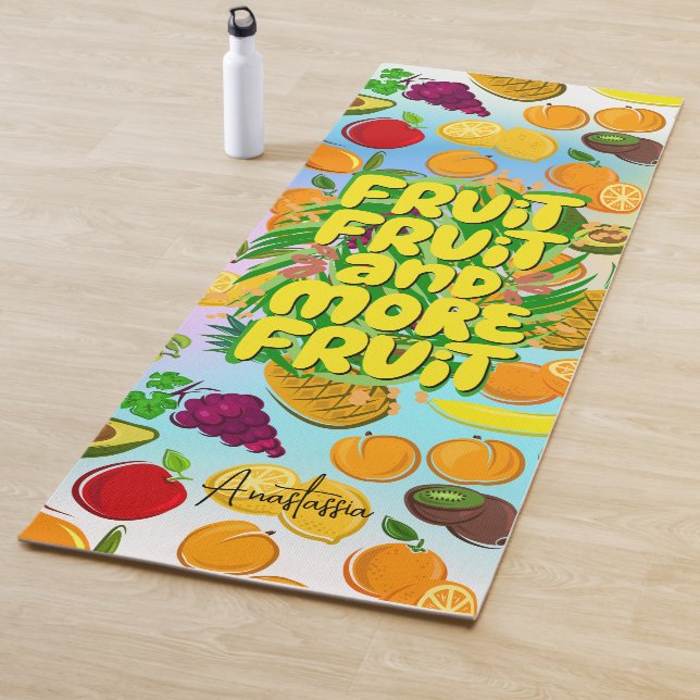 Esterilla De Yoga Comer más fruta | alimentación saludable motivador (In situ)