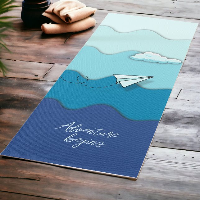 Esterilla De Yoga "Comienza la aventura" motivacional del personaliz (Subido por el creador)