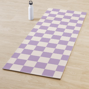 Esterilla De Yoga Comprobación púrpura, Patrón de tablero de cheques