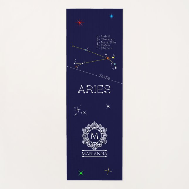 Esterilla De Yoga Constellation Aries Zodiac (Anverso)