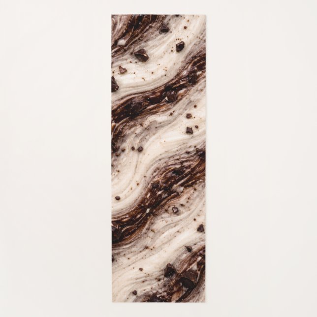 Esterilla De Yoga Cookies and Cream Milkshake Marble Texture Design (Anverso)