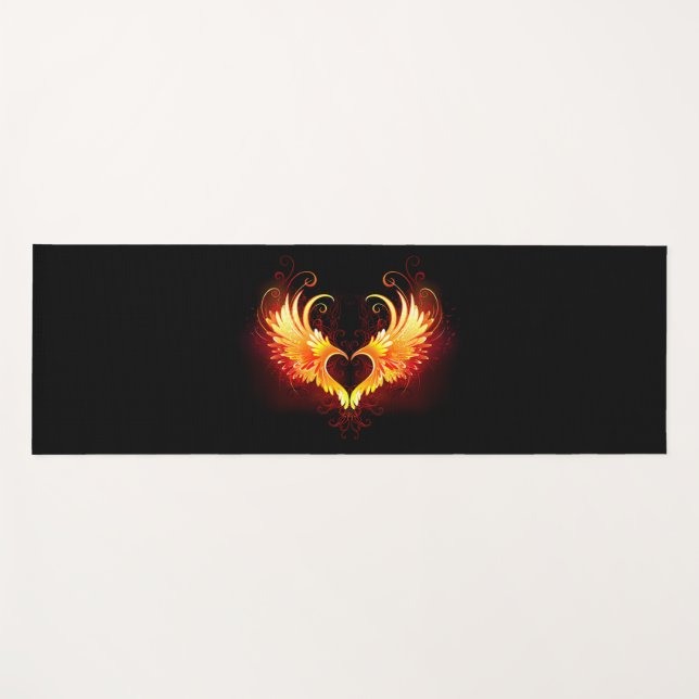 Esterilla De Yoga Corazón de Fuego Ángel con Alas (Anverso (horizontal))