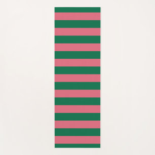 Esterilla De Yoga Corazón de rosa escabeche verde raya