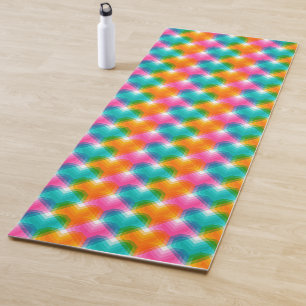 Esterilla De Yoga Corazones geométricos en colores psicodélicos (1)