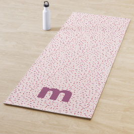 Esterilla De Yoga Corazones y rociadores dulces rosados personalizad