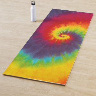 Esterilla De Yoga Corbata de teñido con remolino de arcoíris Groovy