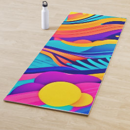 Esterilla De Yoga Corrientes de color: un flujo dinámico de matices 