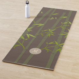 Esterilla De Yoga Cosmo Zen Natural Bamboo Earthy Personalizado Mono