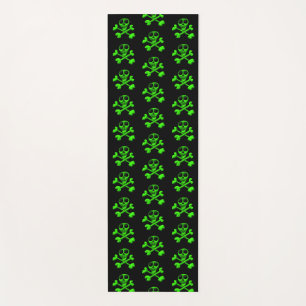 Esterilla De Yoga cráneo verde