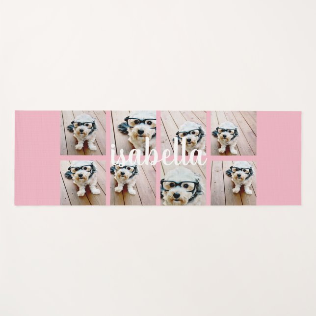 Esterilla De Yoga Crear su propio Collage de fotos 8 Nombre personal (Anverso (horizontal))