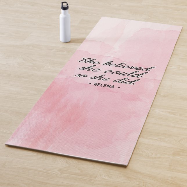 Esterilla De Yoga Creía que podía, así que lo hizo personalizado (In situ)