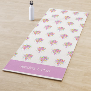 Esterilla De Yoga Cruce de color de agua cristiana Chicas personaliz