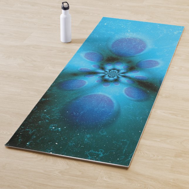 Esterilla De Yoga Cruz cristiana de tinte de turquesa (In situ)