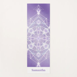 Esterilla De Yoga Crystal Grid Glow Spiritual Minimalist