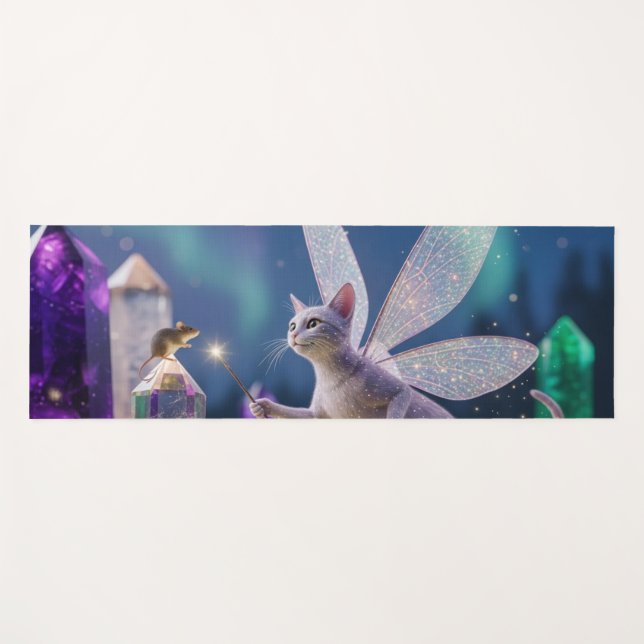 Esterilla De Yoga Crystal Mice and Cat Fairy Garden (Anverso (horizontal))