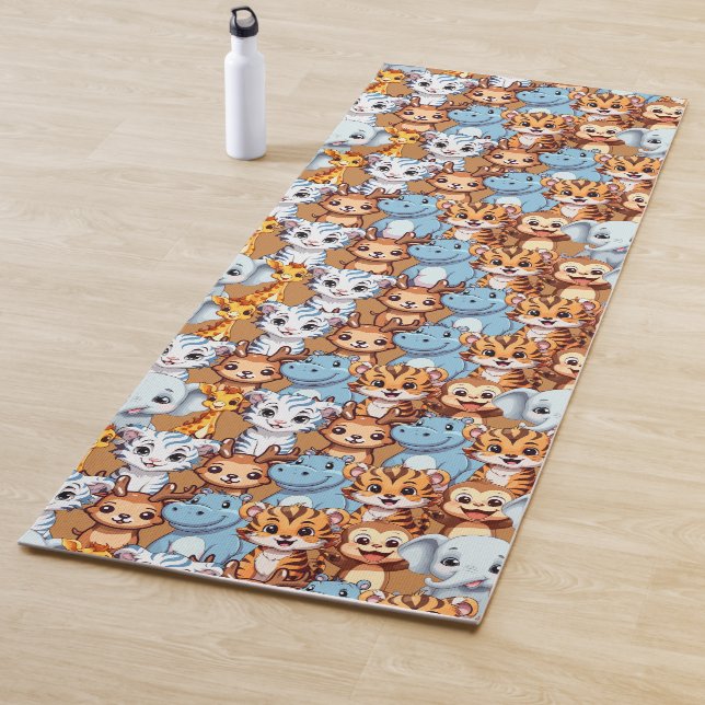 Esterilla De Yoga Cuidadosa jirafa hipopótamo selva salvaje safari p (In situ)