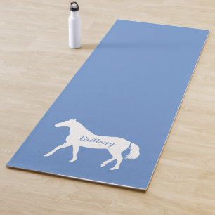 Esterilla De Yoga Curso ecuestriano fitness Caballo azul