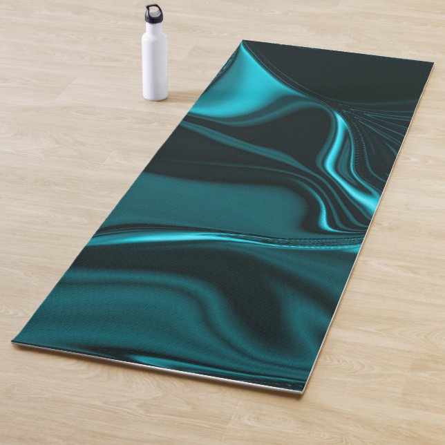 Esterilla De Yoga Curvas en azul turquesa oscuro, cielo profundo o c (In situ)