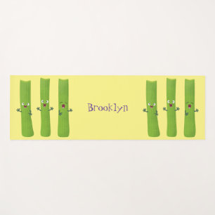 Esterilla De Yoga Cute apio palitos trio verduras personalizados