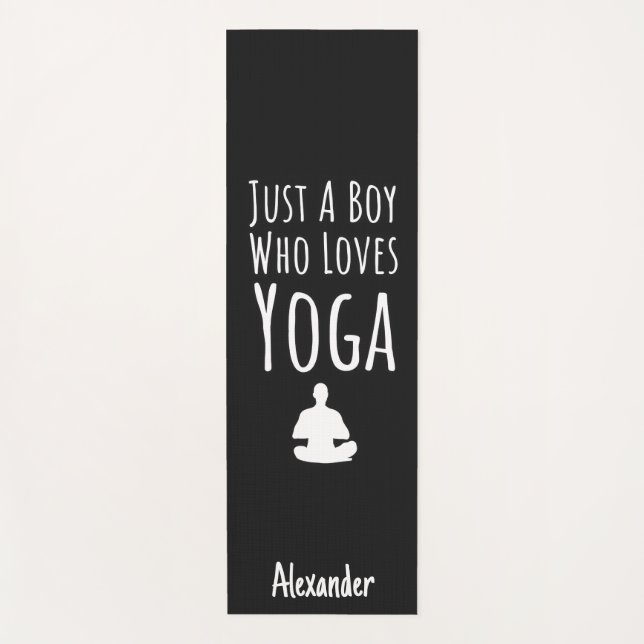 Esterilla De Yoga Cute Black Yoga Gifts For Little Boys Kids Yogi (Anverso)