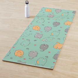 Esterilla De Yoga Cute & Cozy Sleepy Cat Dreams Pattern