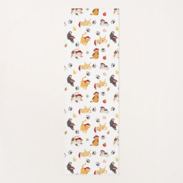 Esterilla De Yoga Cute Holiday Cat Pattern