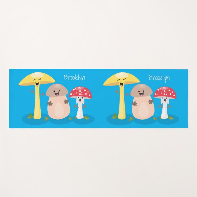 Esterilla De Yoga Cute hongo kawaii hongo seta (Anverso (horizontal))