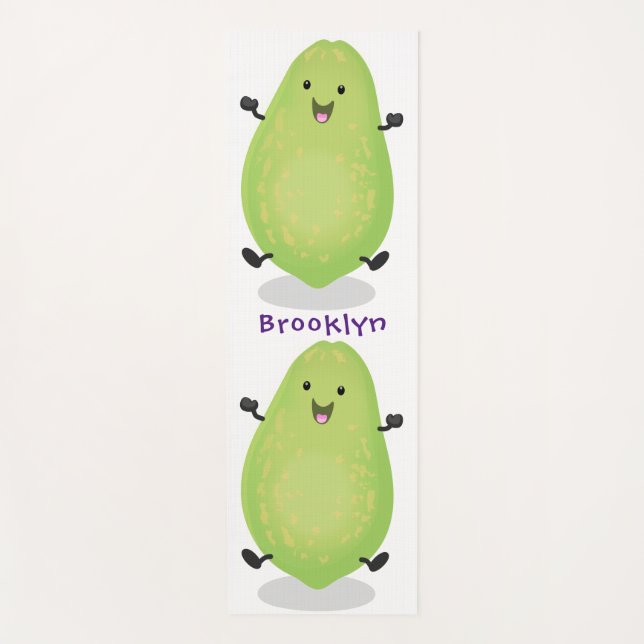 Esterilla De Yoga Cute kawaii papaya paw personalizado ilustracion (Anverso)