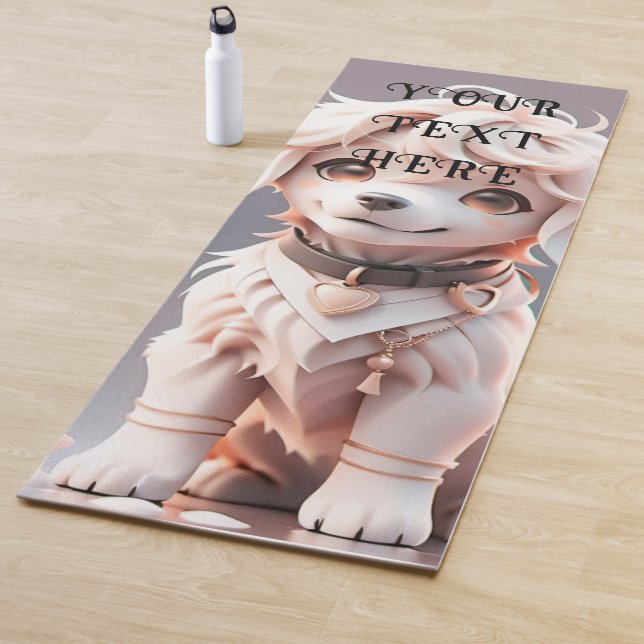 Esterilla De Yoga Cute Kids Chibi Golden Retriever Puppy Personaliza (In situ)